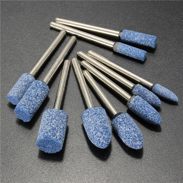 1/8 Inch Shank Blue Abrasive Mounted Stone Rotary Tool 