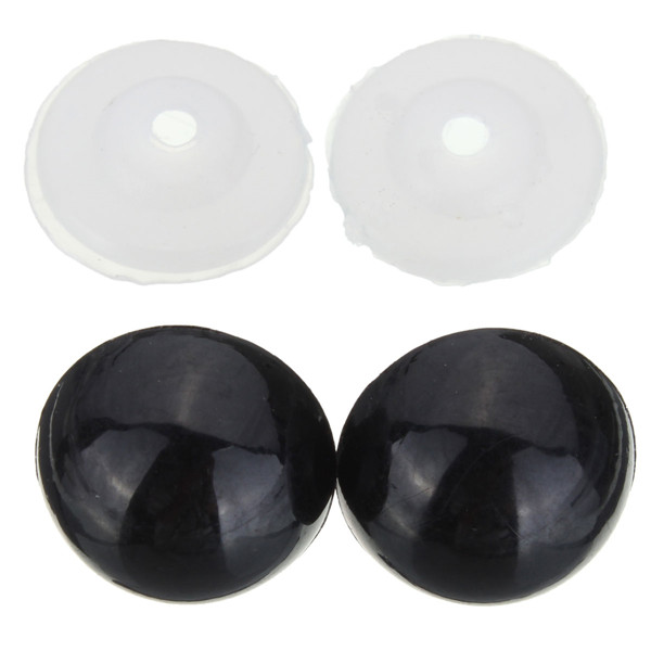  12-20mm Black Plastic Safety Eyes for Teddy Bear 