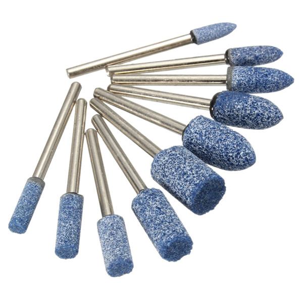 1/8 Inch Shank Blue Abrasive Mounted Stone Rotary Tool 