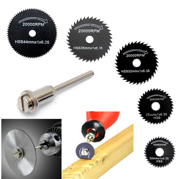 6pcs Metal HSS Circular Saw Blade Set