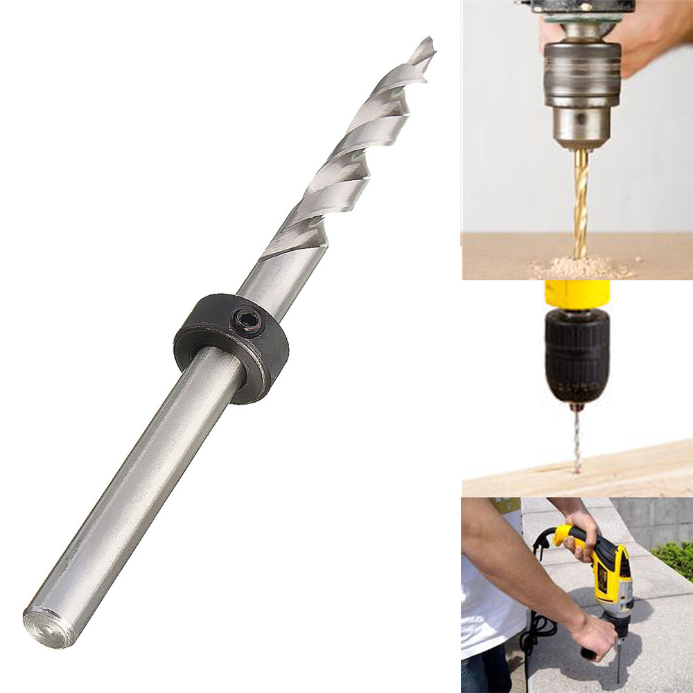 3/8 Inch 9.5mm Replacement Twist Step Drill with Stop Collar for Manual Pocket Hole Jig