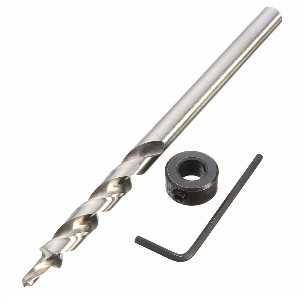 3/8 Inch 9.5mm Replacement Twist Step Drill with Stop Collar for Manual Pocket Hole Jig