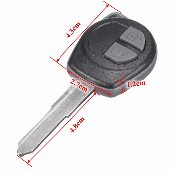 Car 2 Button Remote Key Fob Case Shell Uncut Blade voor Suzuki Vauxhall Agila