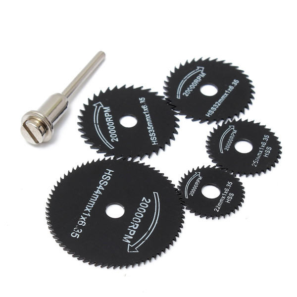 6pcs Metal HSS Circular Saw Blade Set