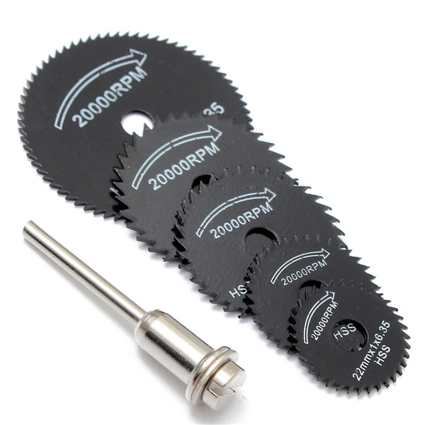 6pcs Metal HSS Circular Saw Blade Set