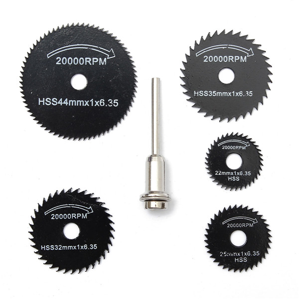 6pcs Metal HSS Circular Saw Blade Set