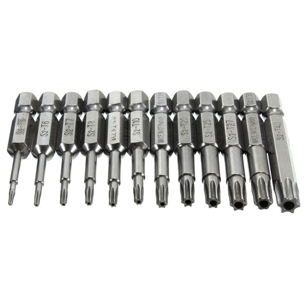 1/4 Inch 50mm T5-T40 Magnetic Torx Screwdriver Bits 