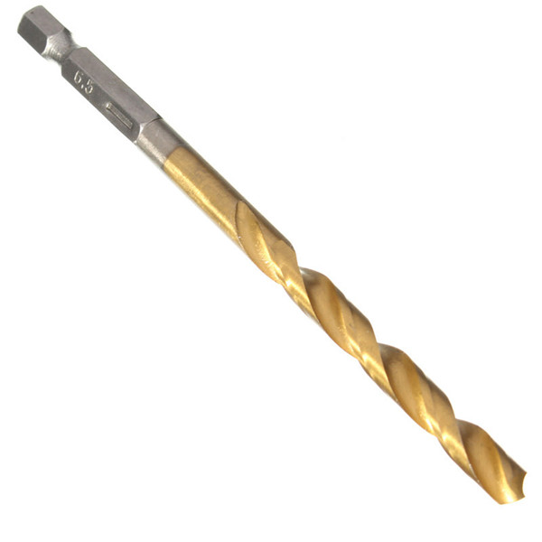 1/4 Inch Hex Shank 1.5-6.5mm HSS Titanium Coated Drill Bit Set