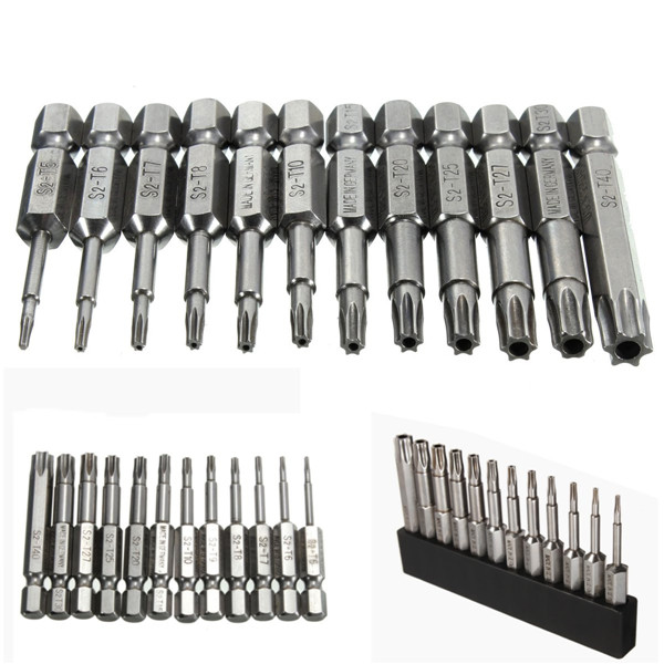 1/4 Inch 50mm T5-T40 Magnetic Torx Screwdriver Bits 