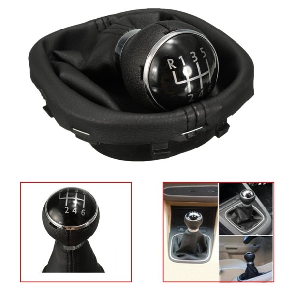 6 Speed ​​Gear Shift Knop Gearstick Gaiter Boot Voor VW Touran Caddy MK2 Leather