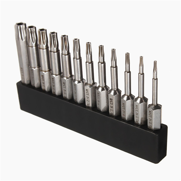 1/4 Inch 50mm T5-T40 Magnetic Torx Screwdriver Bits 