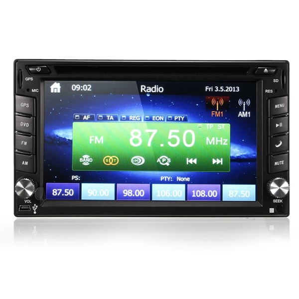 GPS Navigatie HD 2DIN 6.2 inch Car Stereo DVD-speler Bluetooth iPod MP3 TV + Camera