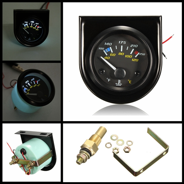 Auto Water Temperatuurmeter 2 Inch voor 12 Volt System Universal