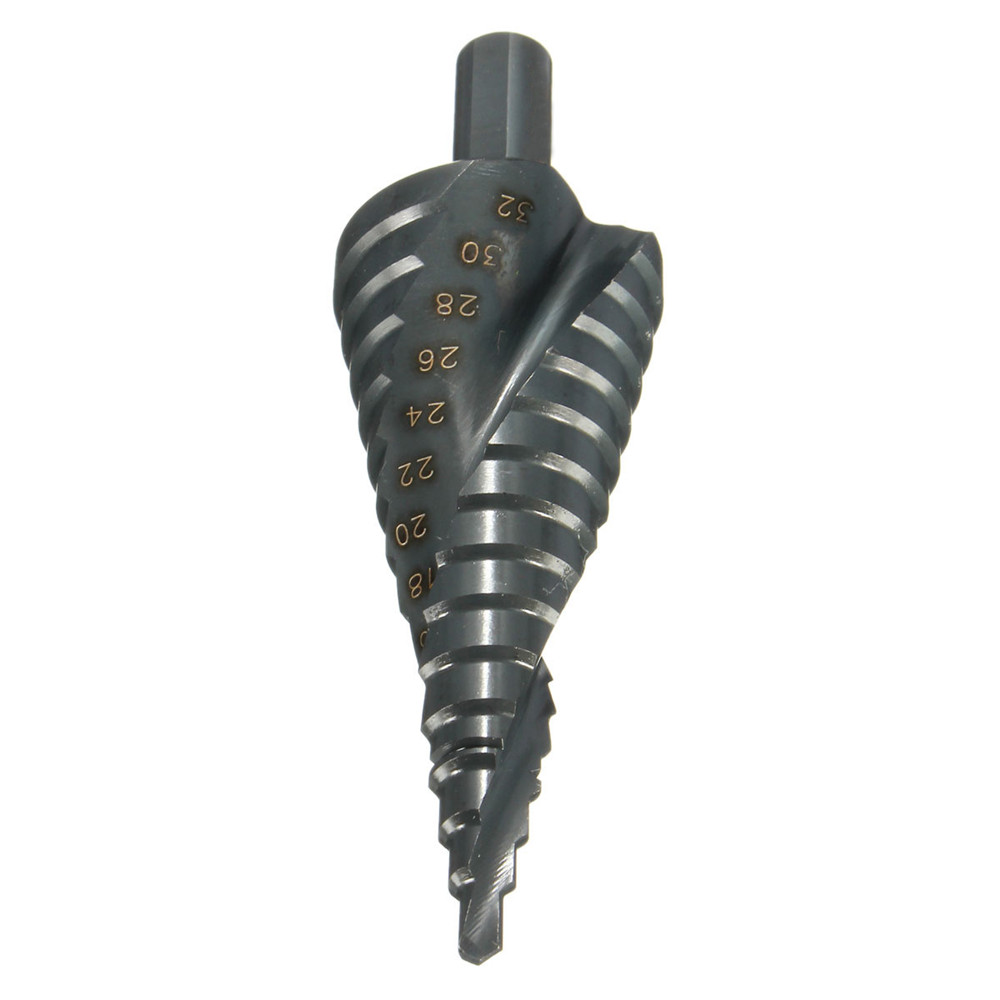 4-32mm Spiral Grooved Step Drill Bit Nitrogen Coated Step Drill