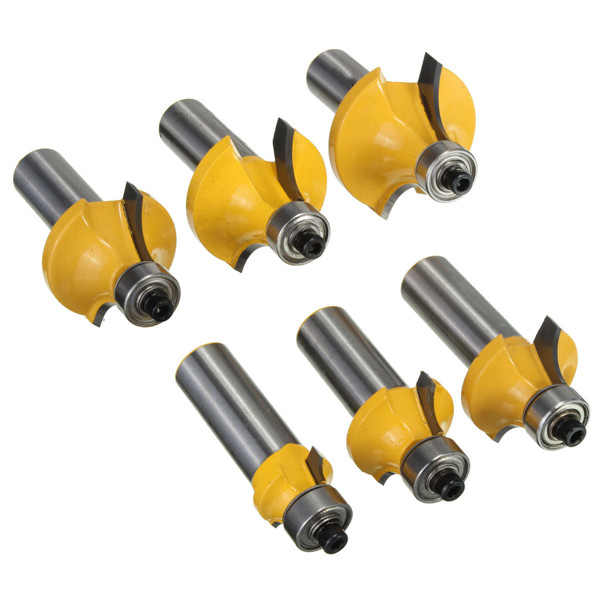 6pcs 1/2 Inch Shank Roundover Router Bit