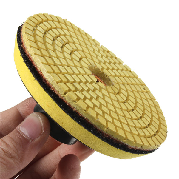 9pcs 4 Inch 50-3000 Grit Wet Dry Diamond Polishing Pads Set with Self-Adhesive Disc Polishing Tool