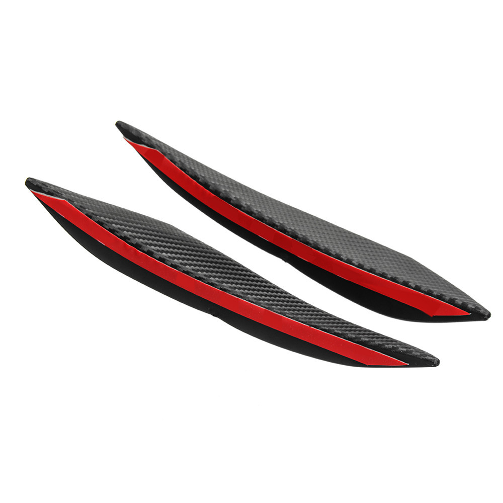 6pcs Universal Carbon Fiber Spoiler Front Bumper Fins Spoiler Canards Refit Car Spoiler Wing