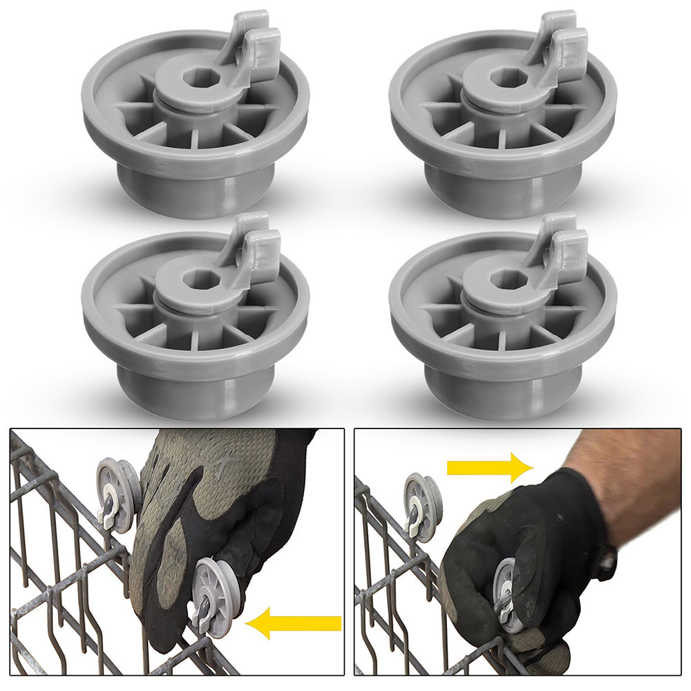 4pcs Dish Washer Wheel Roller Lower Rack Basket Wheel Roller for Bosch Neff Siemens