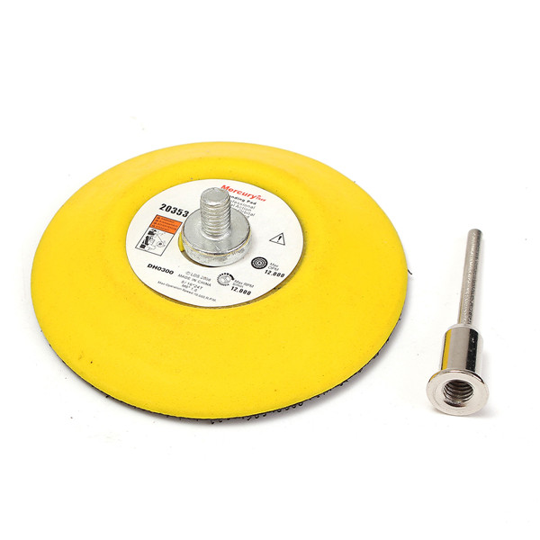 3 Inch 75mm Hook and Loop Sanding Pad 1/4 Inch Shank with 60pcs Sand Paper Kit