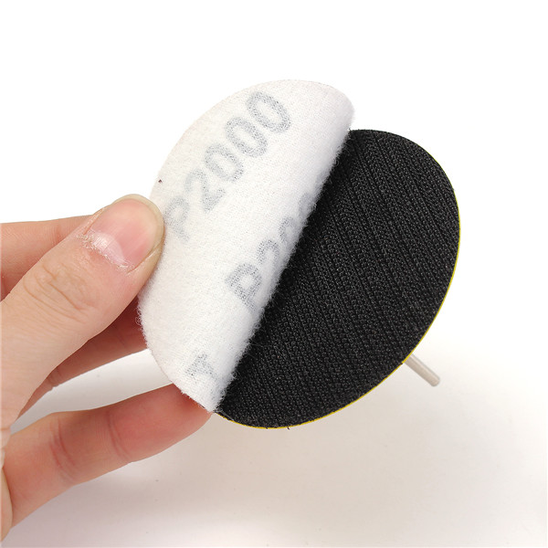 3 Inch 75mm Hook and Loop Sanding Pad 1/4 Inch Shank with 60pcs Sand Paper Kit