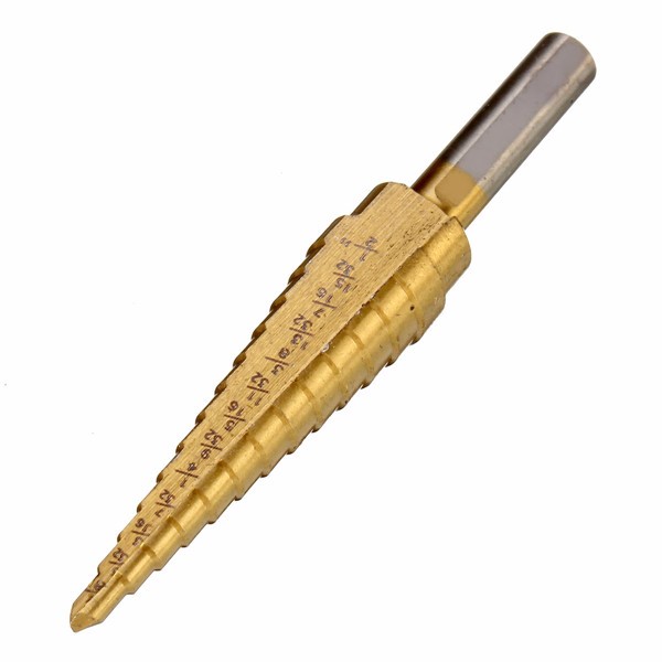 3 stuks HSS Titanium Coated Step Drill Bit 1/8 tot 3/4 Inch Hole Cutter