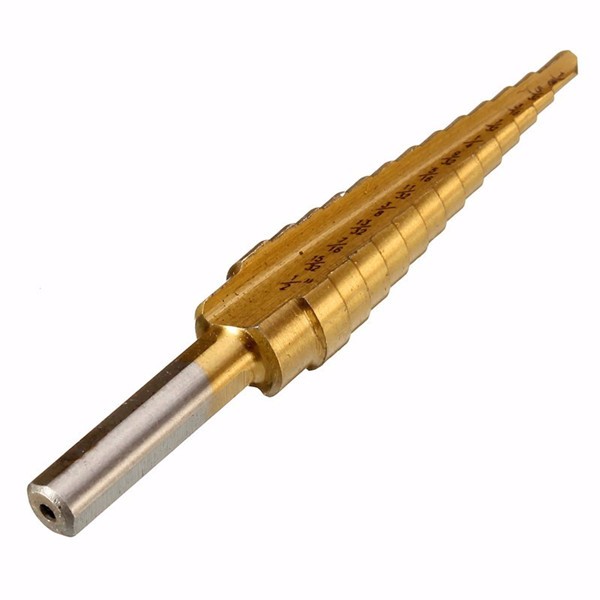 3 stuks HSS Titanium Coated Step Drill Bit 1/8 tot 3/4 Inch Hole Cutter