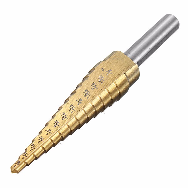 3 stuks HSS Titanium Coated Step Drill Bit 1/8 tot 3/4 Inch Hole Cutter