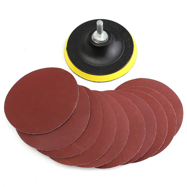 10st 4 inch 1000 gruis Sandpaper met Backer Pad en Booradapter