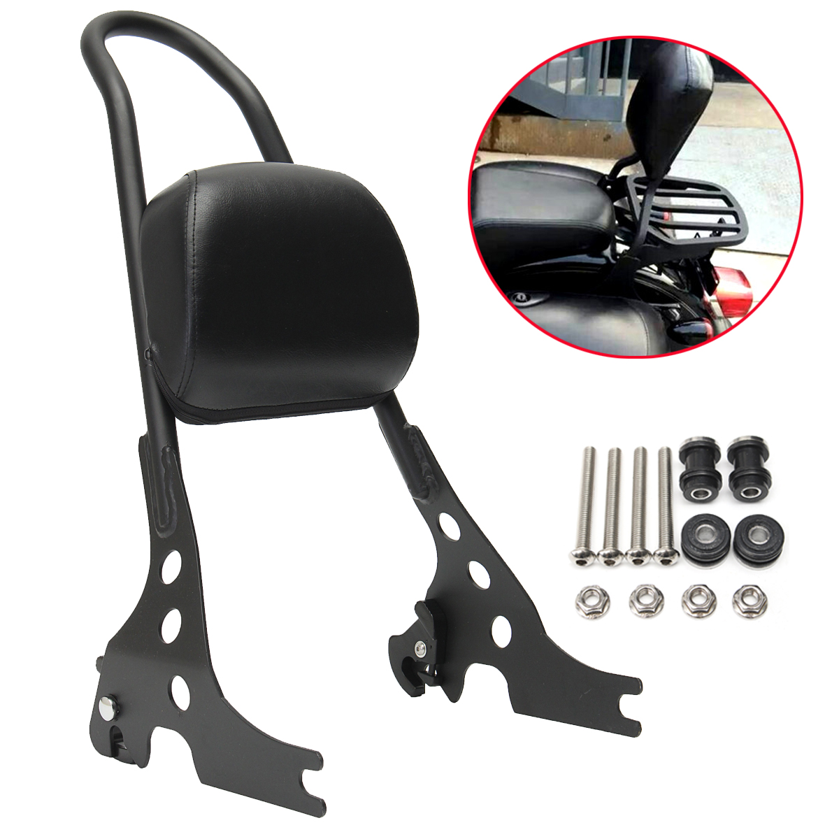 motorcycle sissy bar passenger backrest