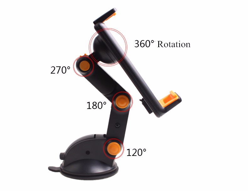 2-in-1 360 ° schaalbare auto dashboard sucker mount houder stand voor Smartphone Tablet PC Navigator