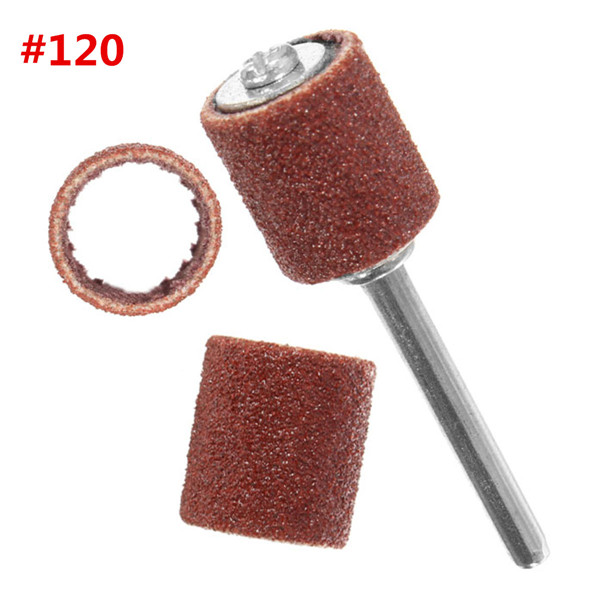 52 stuks 80 120 gruis Schuren Drum Sleeves Sander Met 2 Manden Voor Dremel Rotary Tool