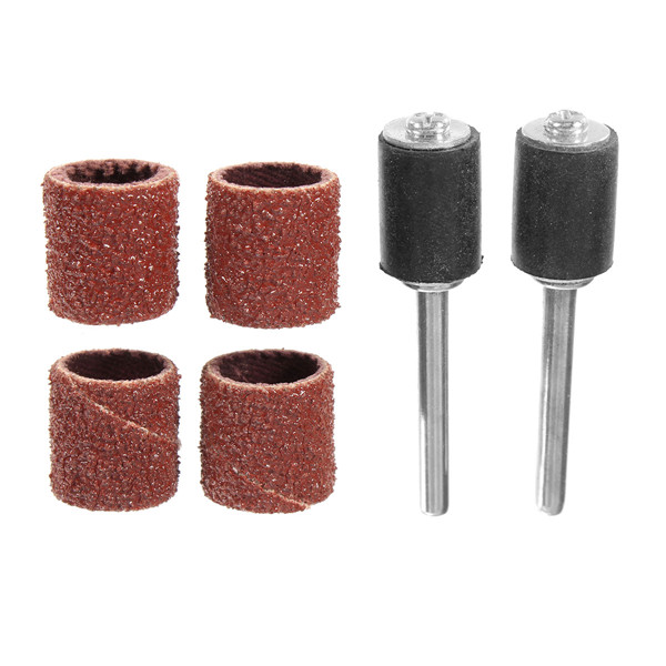 52 stuks 80 120 gruis Schuren Drum Sleeves Sander Met 2 Manden Voor Dremel Rotary Tool