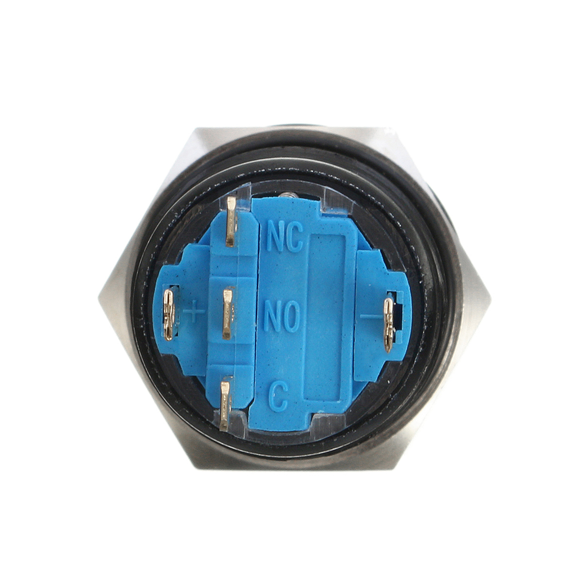 19mm 12V 5-pin Led Light Metaal Push Button Momentaire Switch