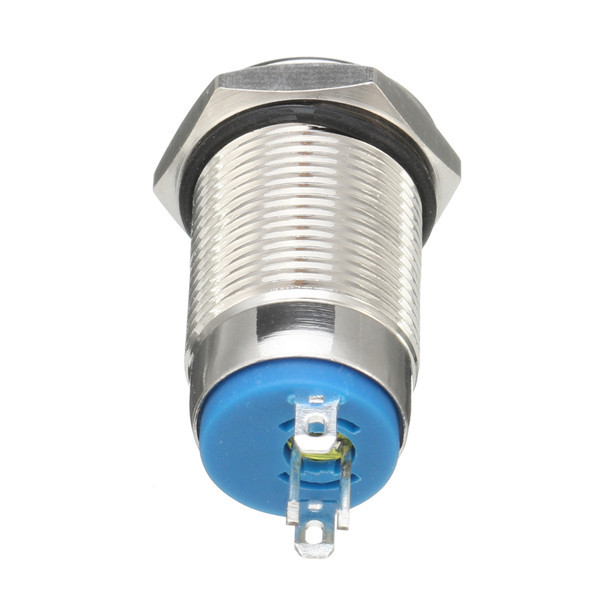 DC 12V 12mm Led Light Metaal Push Button Latching Switch Waterdichte Switch