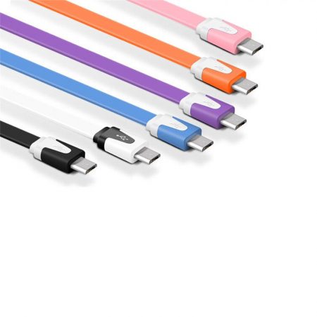 1M 2M 3M Noodle Data Oplaad Micro USB  kabel voor Samsung  S6 s5 S4 S3 HTC Xiaomi Huawei - dennisdeal.com