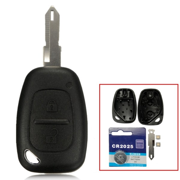 2 Button Reparatieset Remote Key Fob Case Voor Renault Trafic Vivaro Master Kangoo