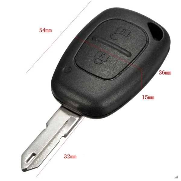 2 Button Reparatieset Remote Key Fob Case Voor Renault Trafic Vivaro Master Kangoo