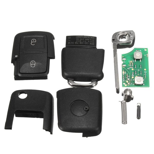 Auto 433MHz ID48 Chips 2 BTN Remote Key Alarm Fob Flip Uncut voor VW 1J0 959 753 AG