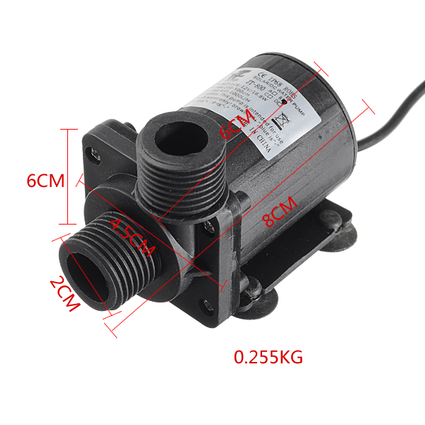 DC 12V 5.5M 1000L/H Brushless Motor Submersible Water Pump