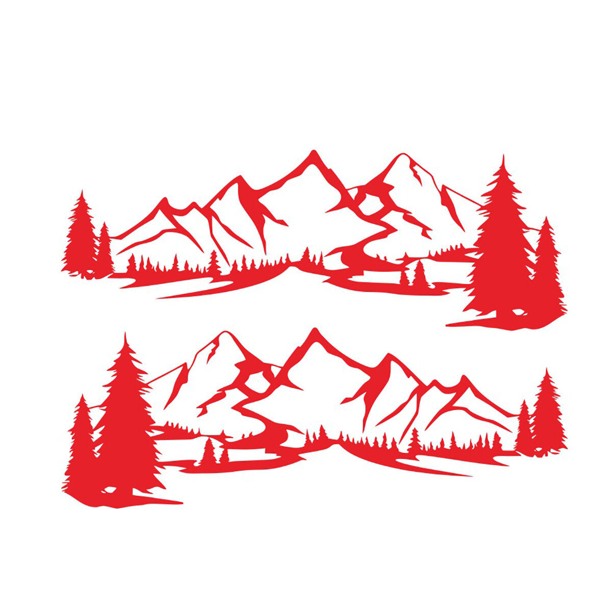 2 stuks sticker stickers side body grote bergen voor camper camper van  caravan rvs 