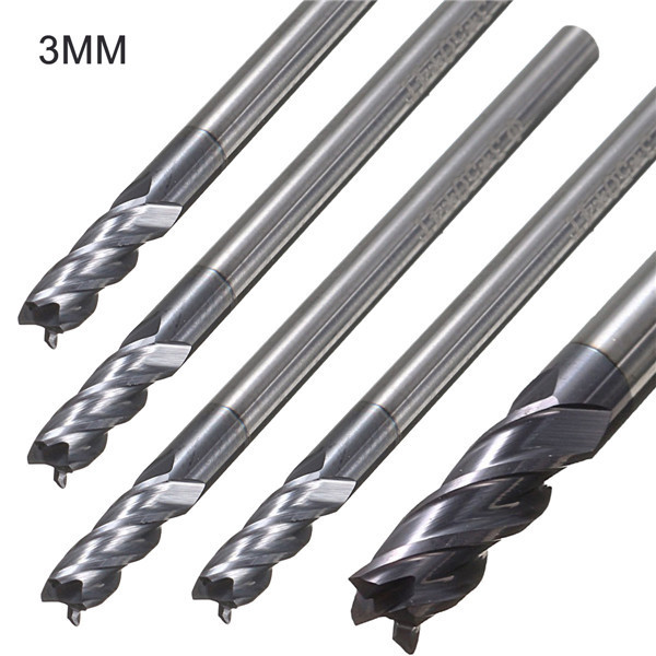 5 stks 4 Fluiten 3mm Schacht Tungsten Carbide End Mill Cutter HRC50 CNC Tool