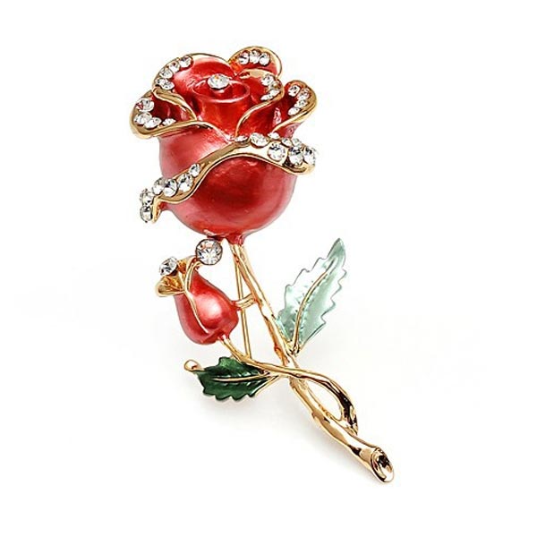 Kristal Roos Brooch