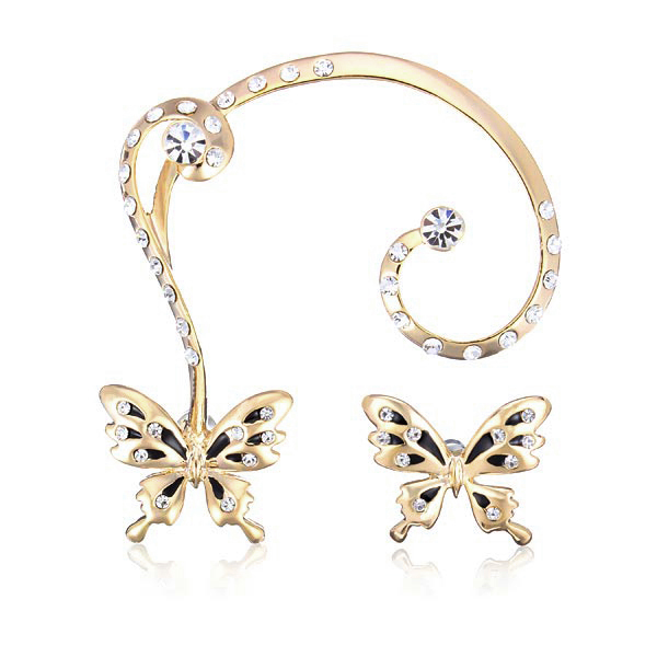 Gold Plated Butterfly Earrings