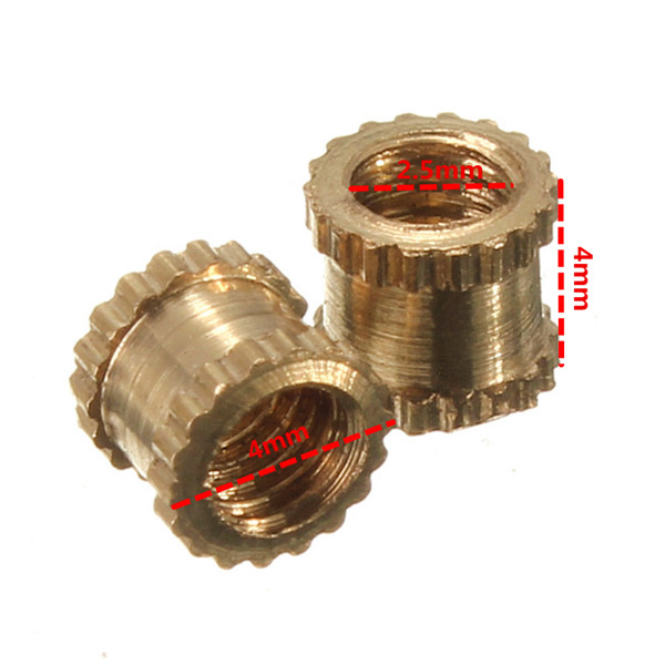 m3*4mm brass knurl nuts