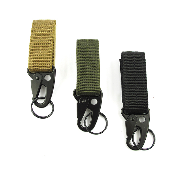 Carabiner Hook Buckle Nylon Molle Belt Hanging Key Ring Outdoor Tool (2)