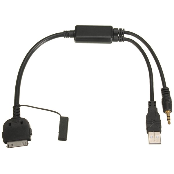 AUX naar USB Audio Interface Y Kabeladapterleiding voor BMW Mini Cooper IPhone iPod