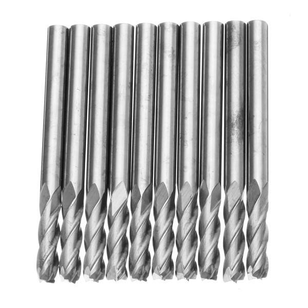 10 stks 3.175mm Schacht 4 Fluit End Mill Cutter Spiral Carbide CNC Frees Boor