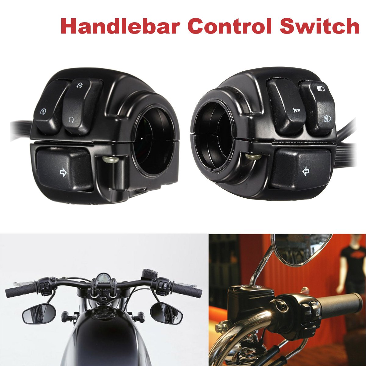 25mm 1ich motorcycle handlebar control switch