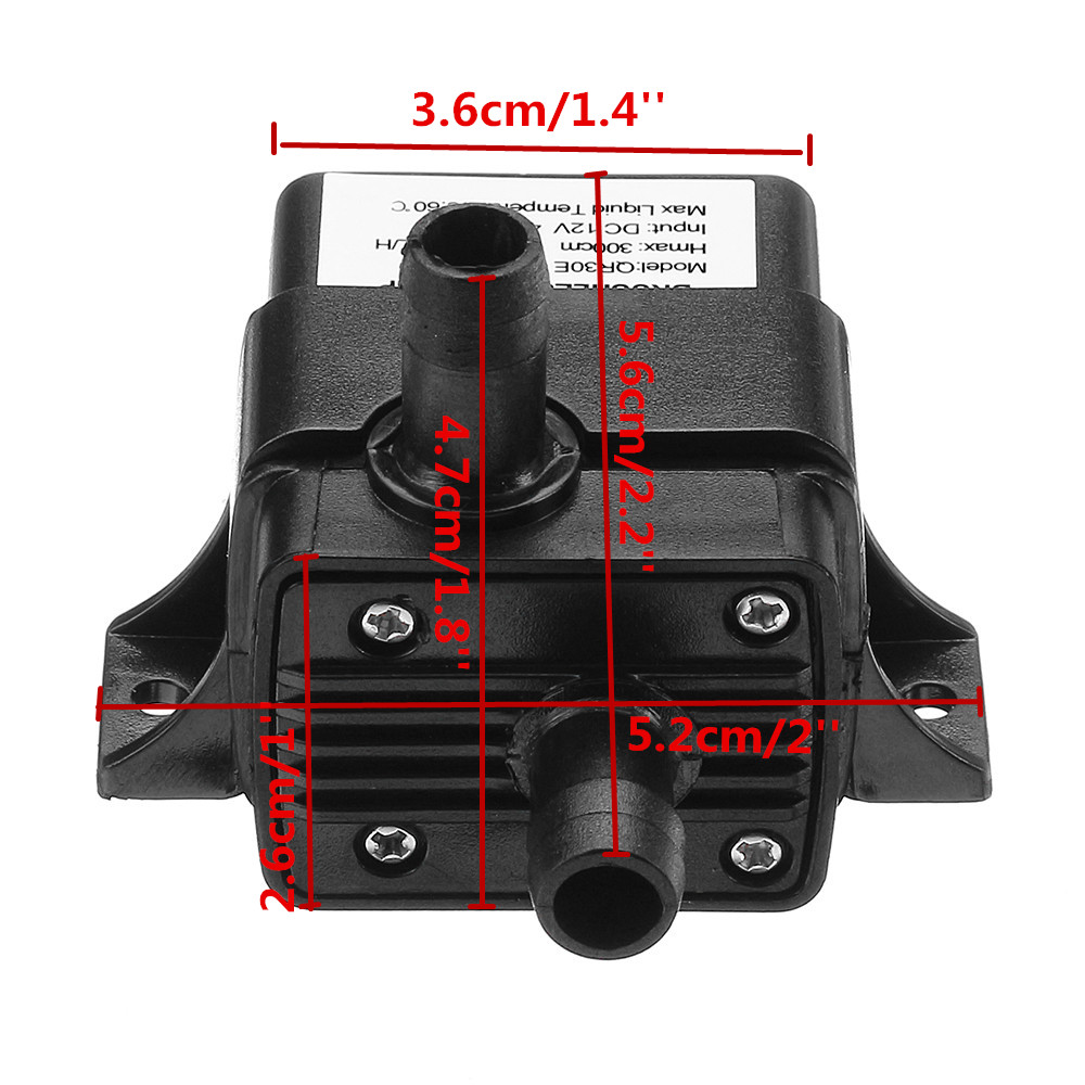 DC 12V 4.2W 240L/H flow rate submersible water pumps.