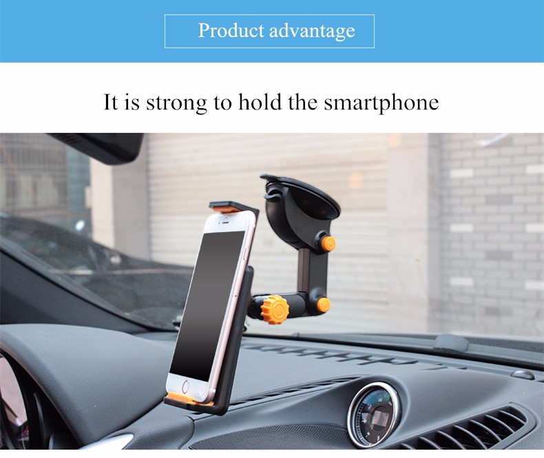 2-in-1 360 ° schaalbare auto dashboard sucker mount houder stand voor Smartphone Tablet PC Navigator